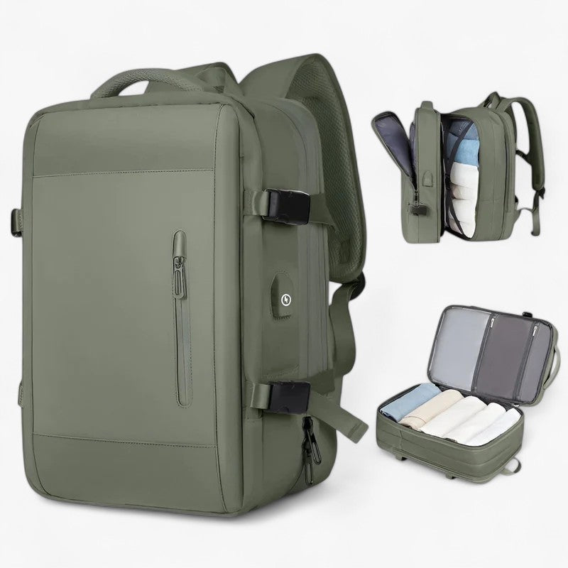 Ellis | Stort rejsetaske - Holdbart og rummeligt - Militærgrøn - bags - {{ product_tags }