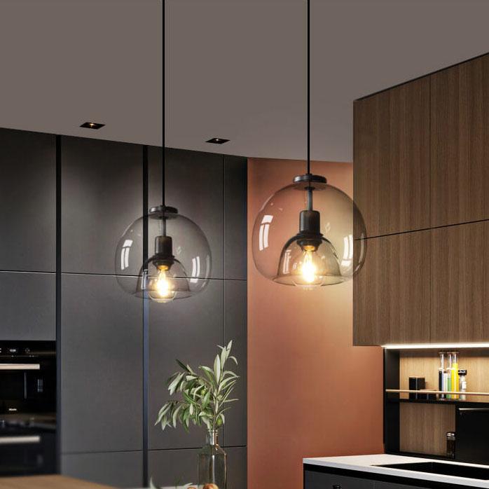 Røgglas Pendellampe - Mundblæst Glasdesign - Røggrå - Home Decor - {{ product_tags }
