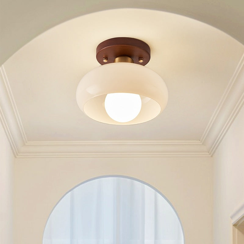 Moderne Bauhaus Loftlampe – Skulpturel Glaskuppel