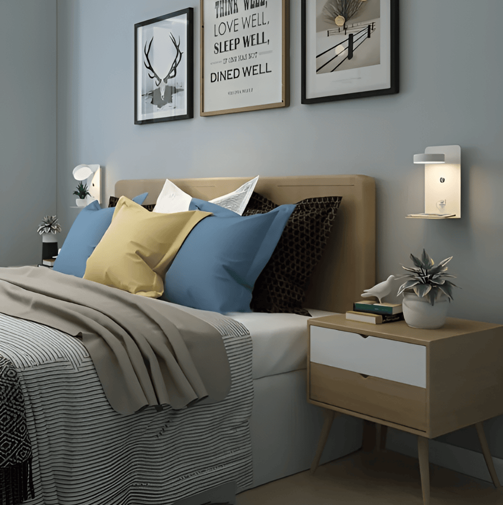 DualDelight LED Væglampe med Hylde & USB-Port - - Home Decor - {{ product_tags }