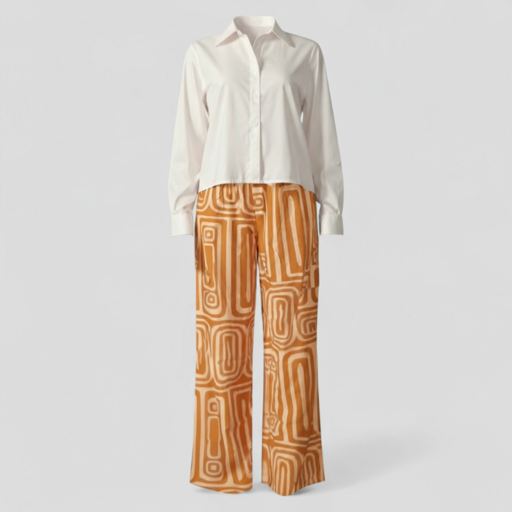 Isabella | Kontorsæt 2 dele - Elegant og professionel - Orange - women's fashion - {{ product_tags }