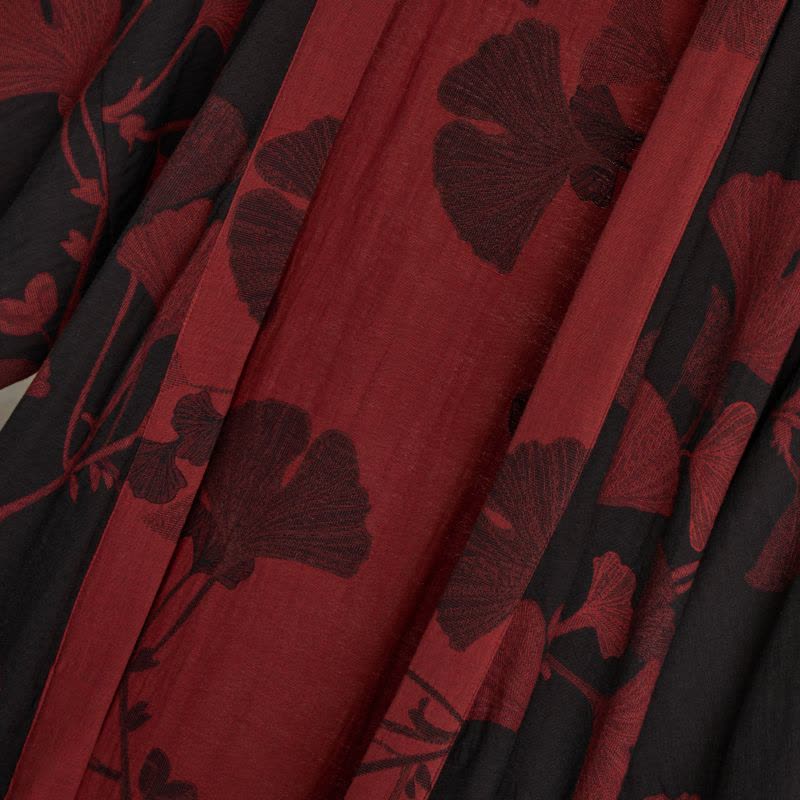 Bomuld Kimono Badekåbe med Vendbart Bladmønster - - Kleding en accessoires > Kleding > Nachtkleding en loungewear > Kamerjassen - {{ product_tags }