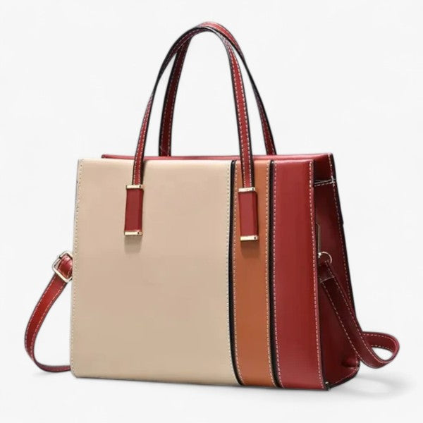 Patchwork-taske til kvinder med justerbar rem - Rød - bags - {{ product_tags }