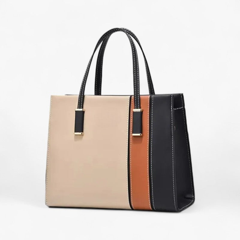 Patchwork-taske til kvinder med justerbar rem - Sort og Khaki - Patchwork-taske til kvinder med justerbar rem- €25 - {{ product_tags }