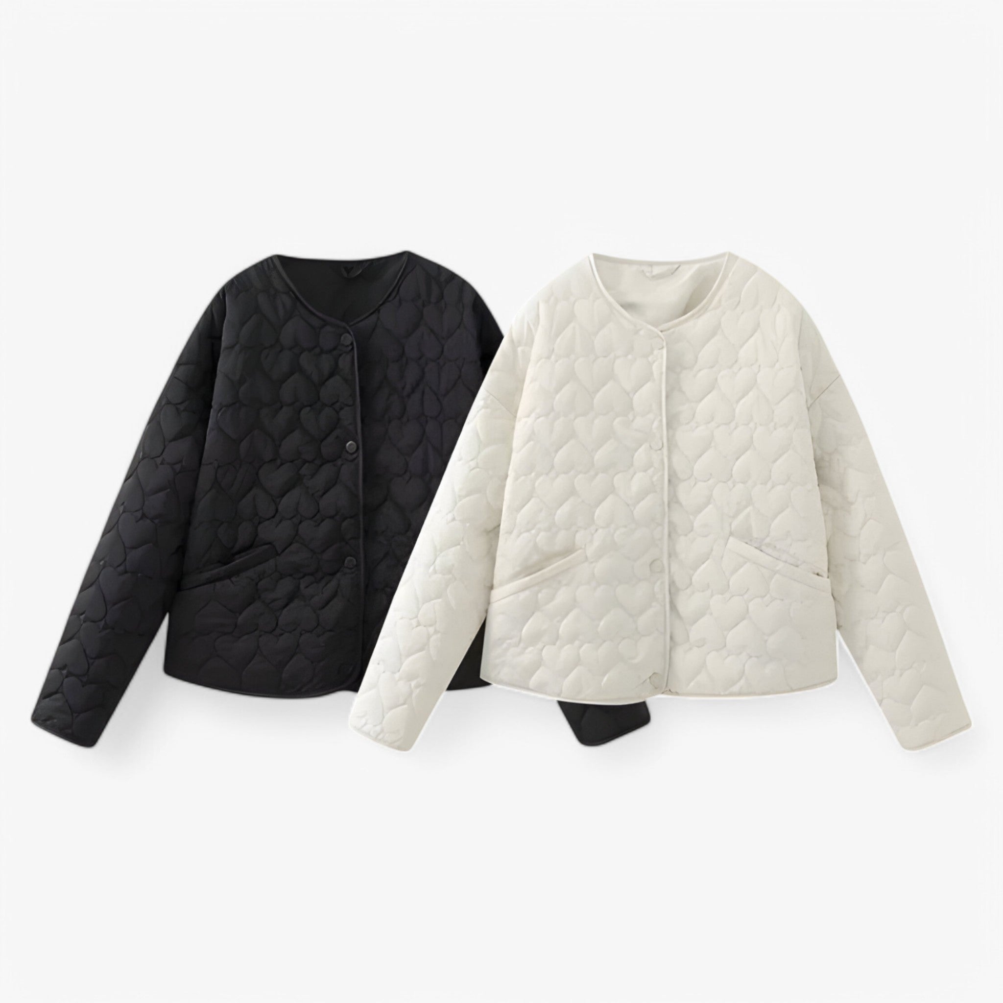 Evelyn | Quiltet jakke med hjerte - alsidig komfort til efterår/vinter - - women's fashion - {{ product_tags }