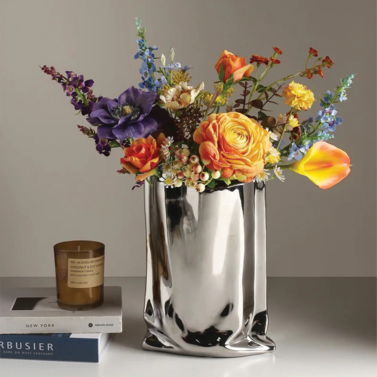 Fållad blombukett | Samtidsdekoration, perfekt til alle rum - - house & garden - {{ product_tags }