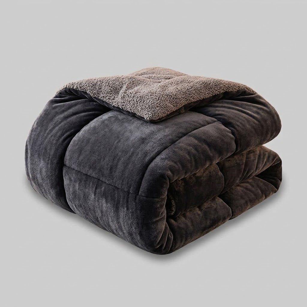 Dobbeltsidet Sherpa Fleecetæppe - Tykt & Blødt - - Home Decor - {{ product_tags }