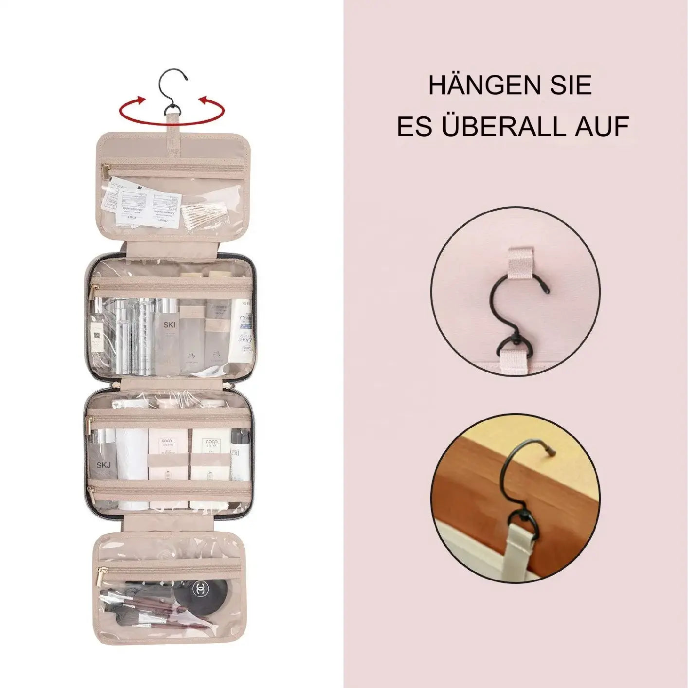 Stor toilettaske med masser af plads - - Grote toilettas med masser af plads - forbliv organiseret overalt- $25 - {{ product_tags }