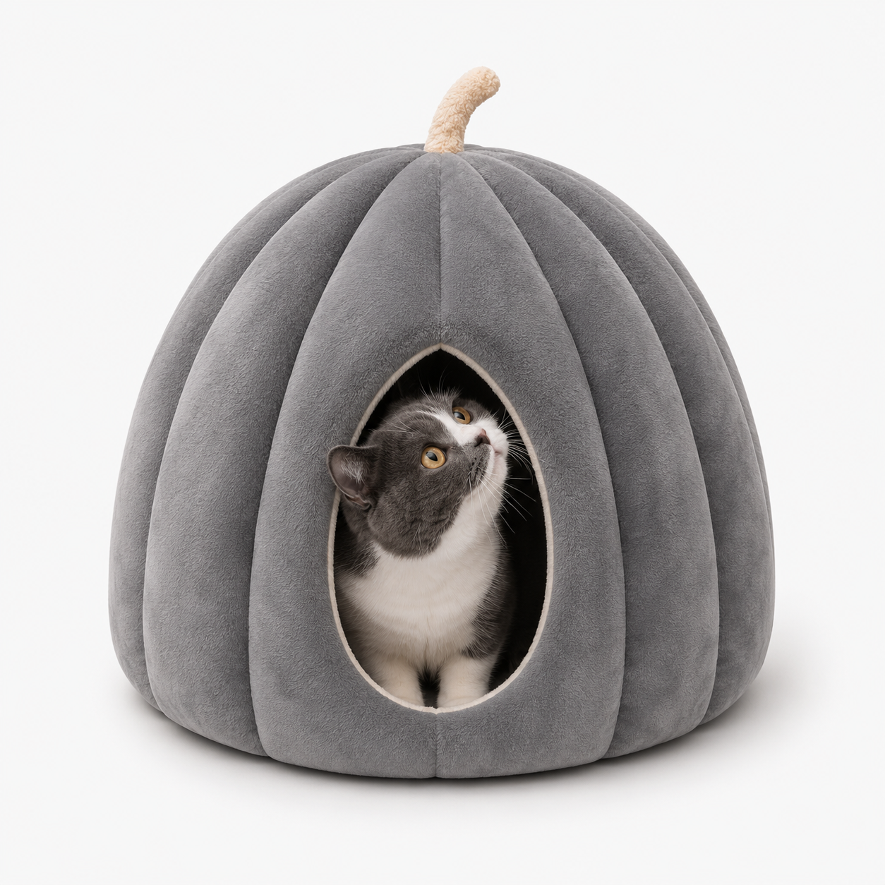PumpkinNest | Kæledyrsseng - Vinterkomfort - Grå 50x50x40cm(under 8kg 17.6lb) - other - {{ product_tags }