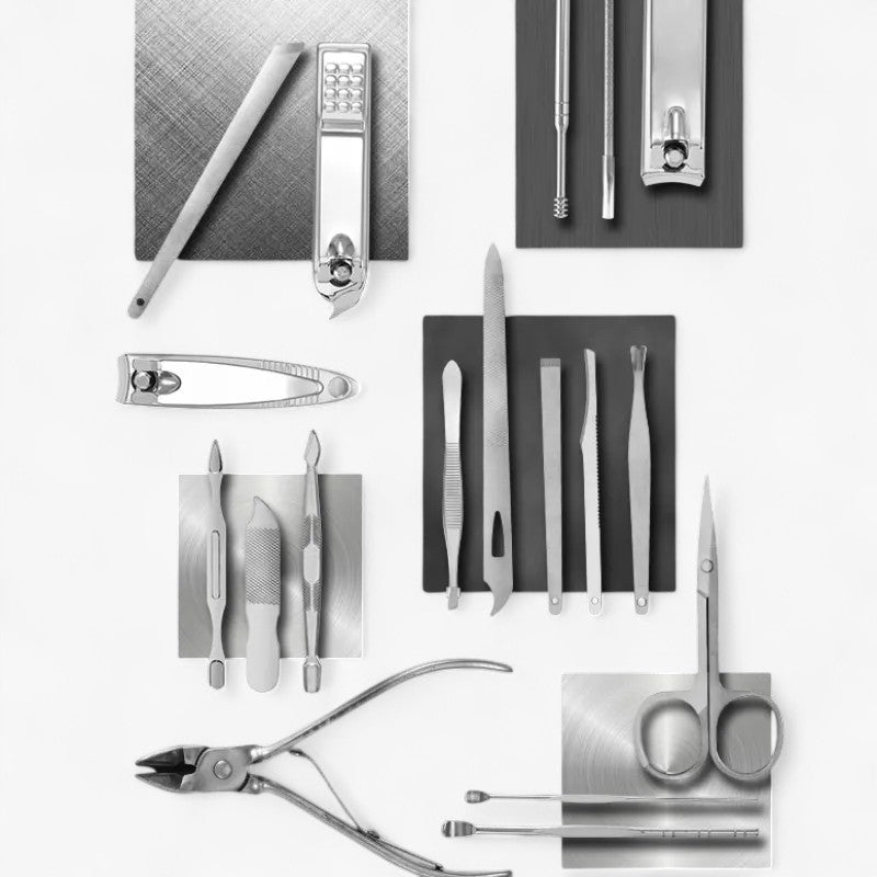 LuxeTools - Professionel 19-delt negleklipper i rustfrit stål - - other - {{ product_tags }