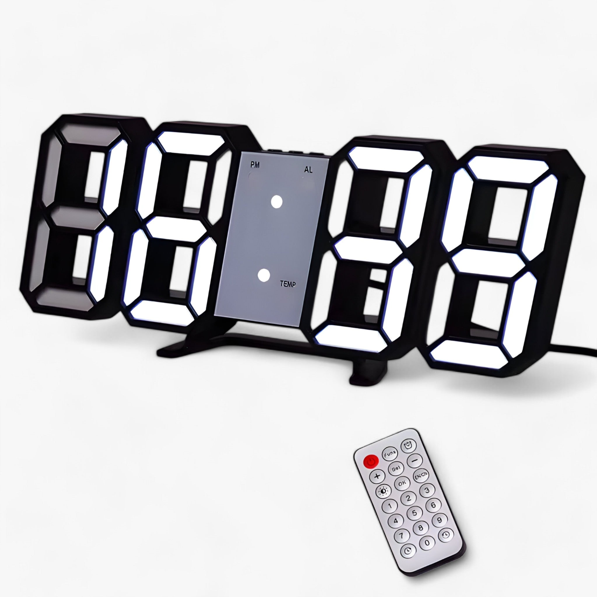 NordiClock | Vækkeur og digital ur - Multifunktionel elektronisk skærm - Hvid - NordiClock | Vækkeur og digital ur - Multifunktionel elektronisk skærm- €25 - {{ product_tags }