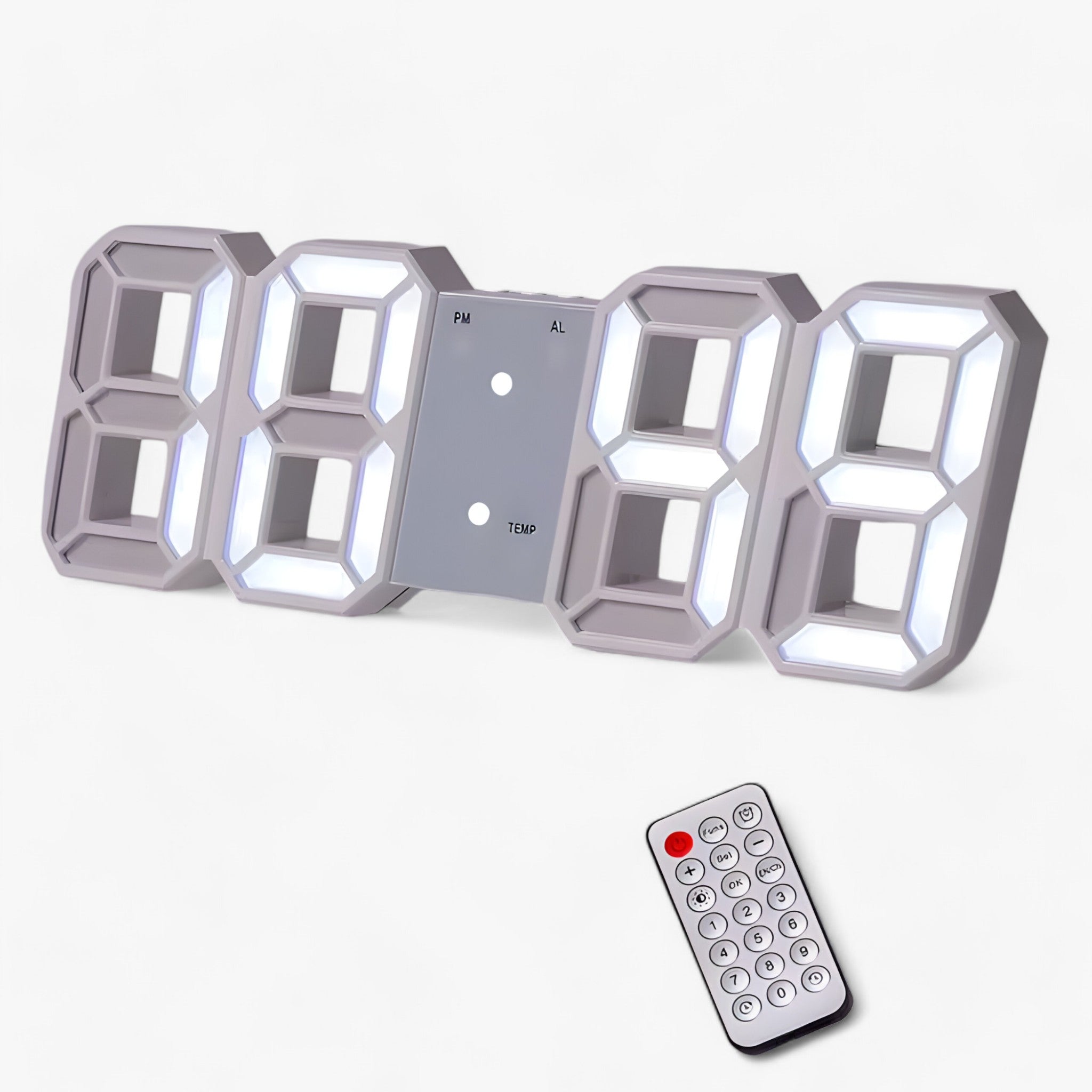 NordiClock | Vækkeur og digital ur - Multifunktionel elektronisk skærm - R Hvid - NordiClock | Vækkeur og digital ur - Multifunktionel elektronisk skærm- €25 - {{ product_tags }
