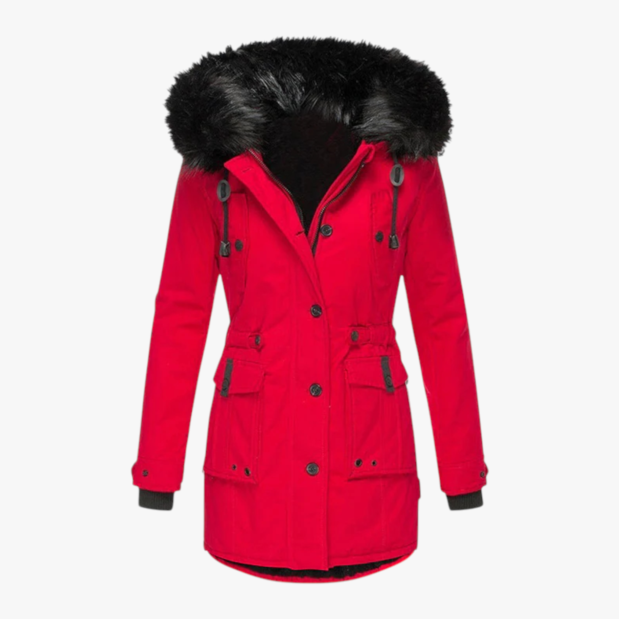 Emma | Vinterjakke - Elegant beskyttelse mod kulde - Rød - winter - {{ product_tags }