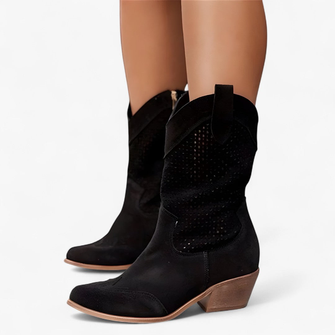 Dorothy – Modische og elegante cowboystøvler - Sort - Dorothy – Modische og elegante cowboystøvler - €25 - {{ product_tags }