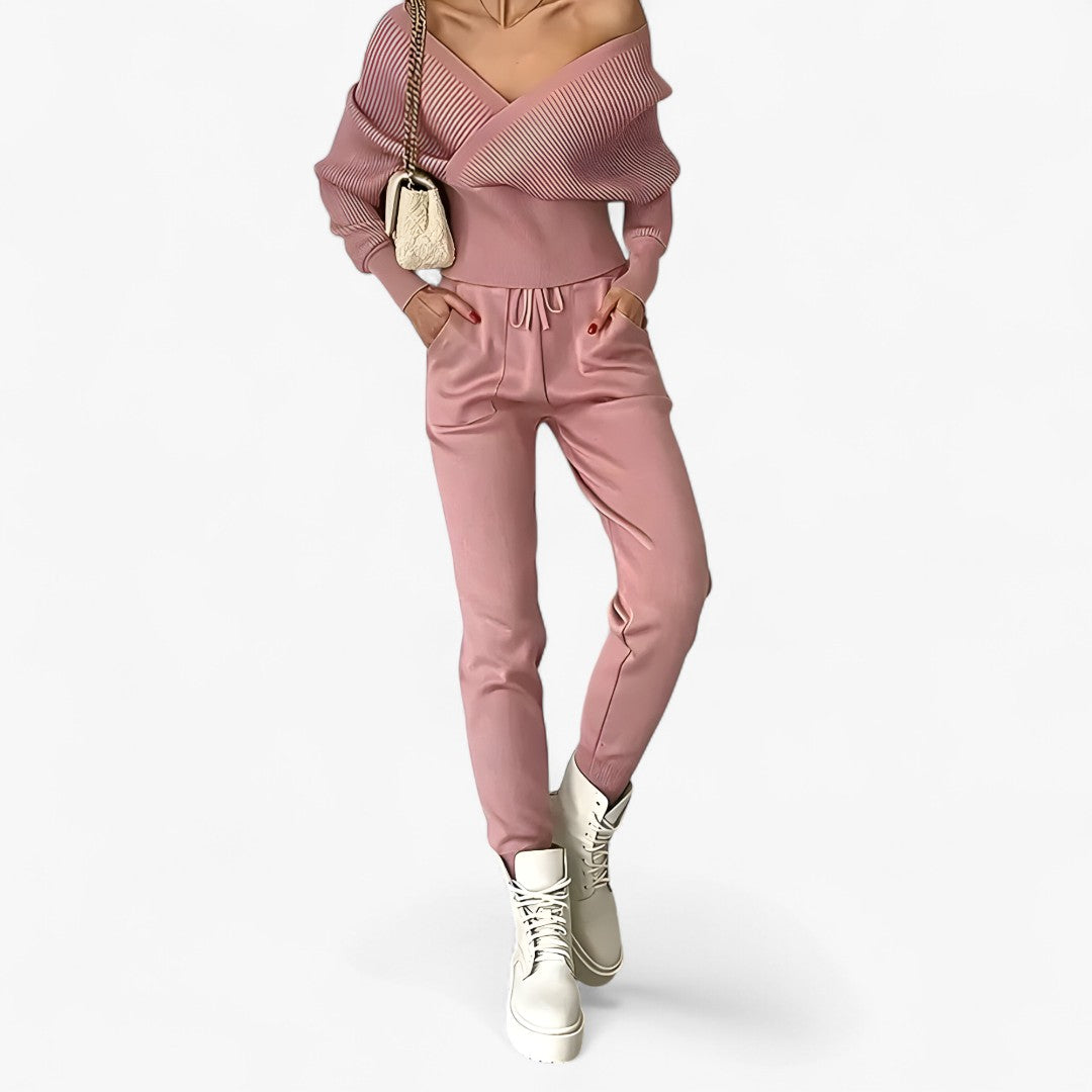 Leila | Moderne ribstrikket jumpsuit - - women's fashion - {{ product_tags }