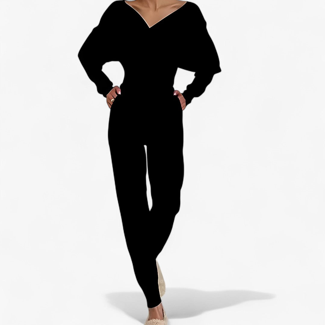 Leila | Moderne ribstrikket jumpsuit - - women's fashion - {{ product_tags }