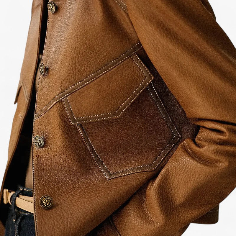 Ronja | Elegant brun jakke til damer | Langærmet - - Jackets - {{ product_tags }