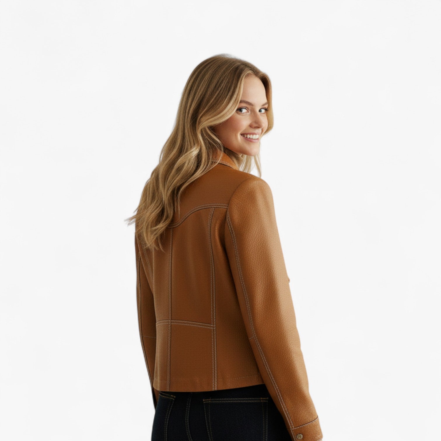 Ronja | Elegant brun jakke til damer | Langærmet - - Jackets - {{ product_tags }