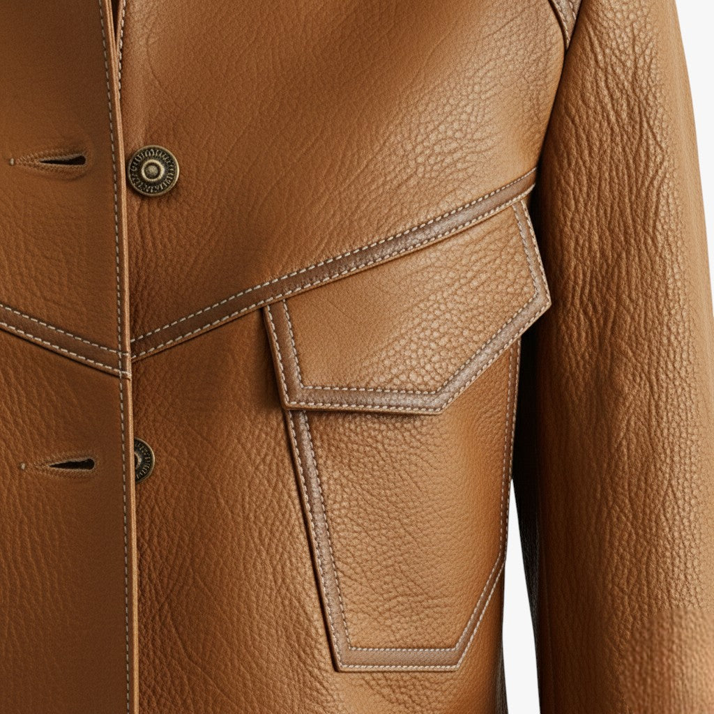 Ronja | Elegant brun jakke til damer | Langærmet - - Jackets - {{ product_tags }