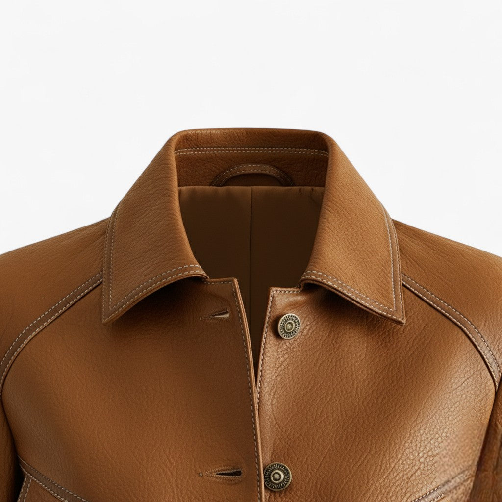 Ronja | Elegant brun jakke til damer | Langærmet - - Jackets - {{ product_tags }