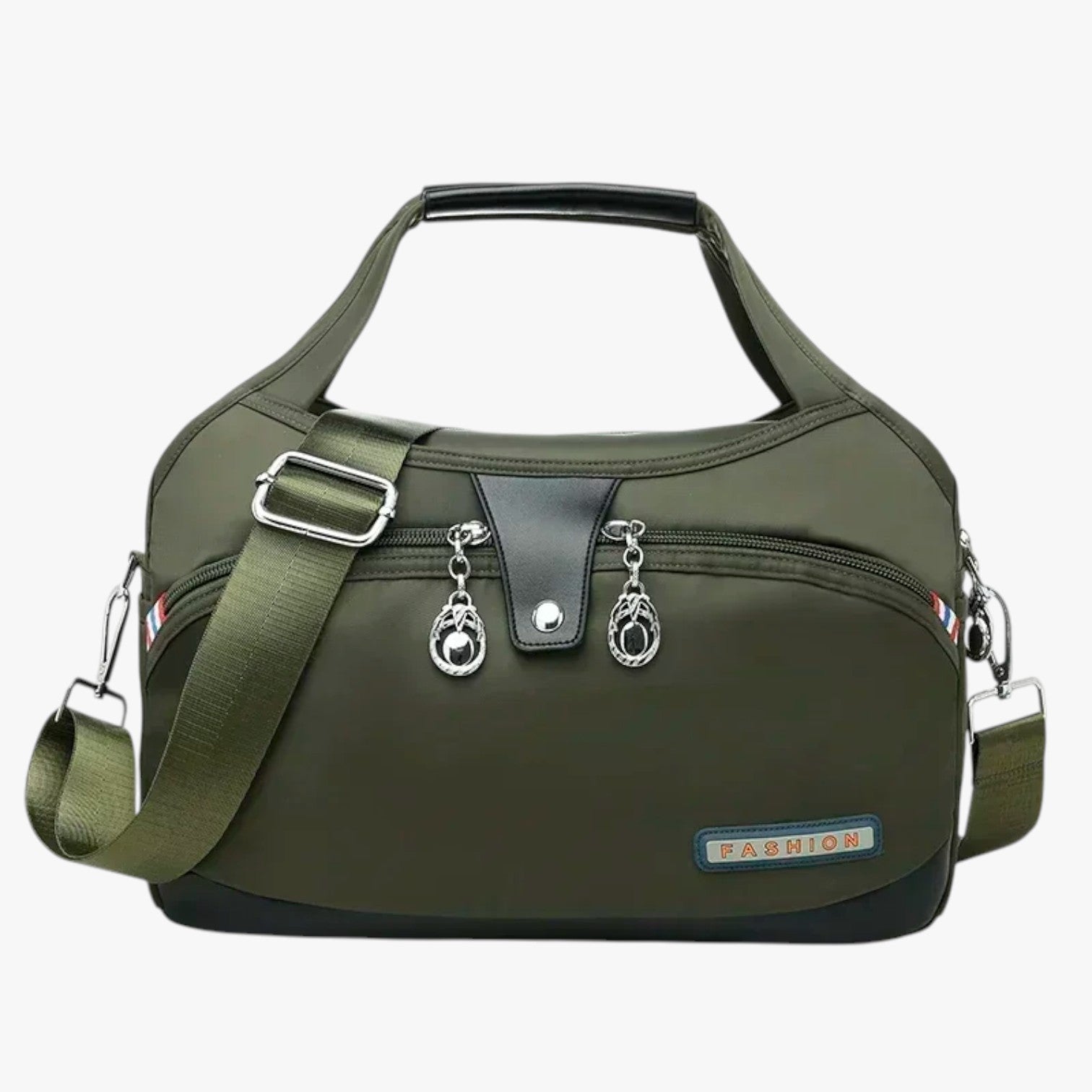 Leona | Stilfuldt skuldertaske med ekstra plads - Soldatergrøn - Leona | Stilfuldt skuldertaske med ekstra plads - €25 - {{ product_tags }