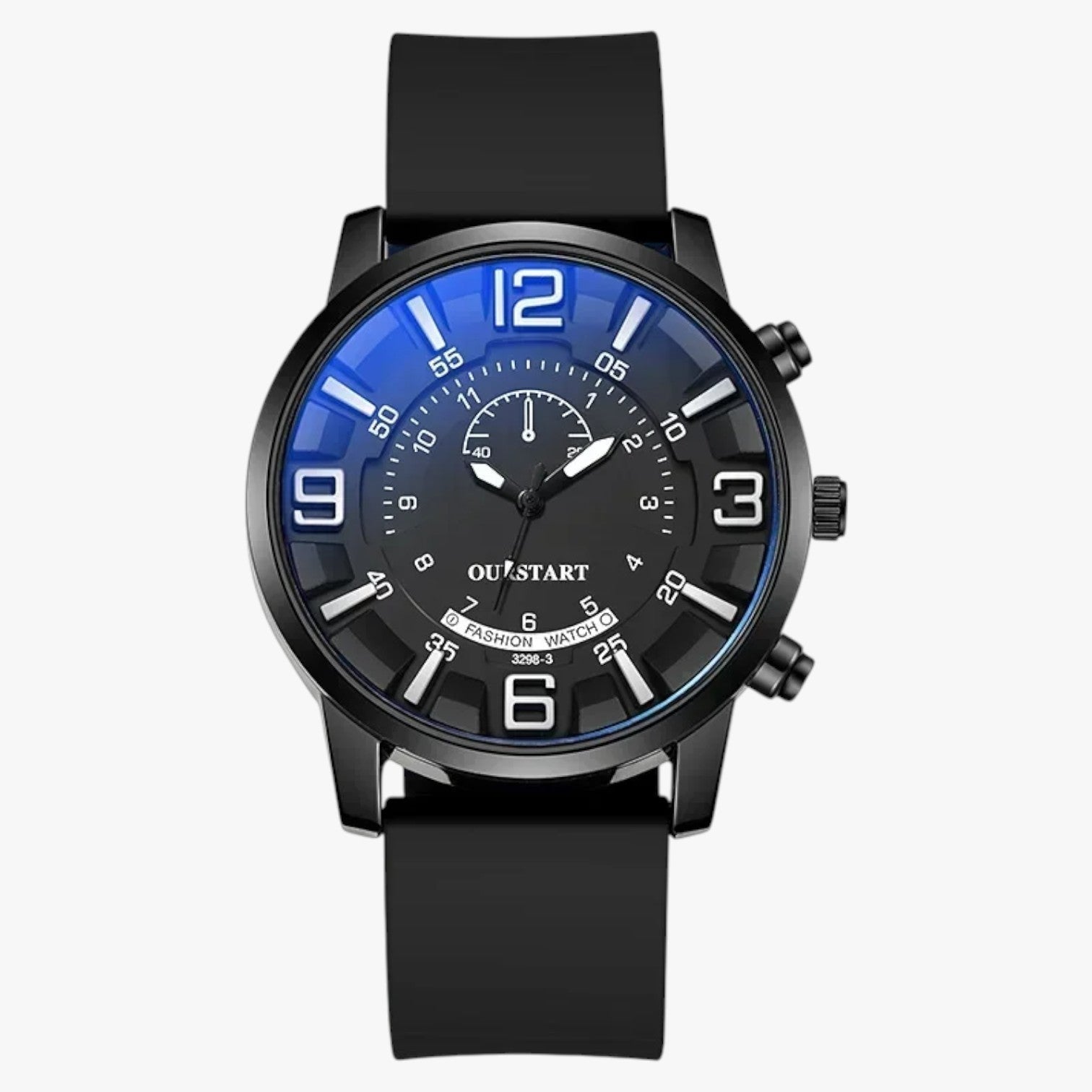 Riley | Herreur i Silikone med Præcis Kvartsbevægelser, Hverdagsstilet - nero - watches - {{ product_tags }
