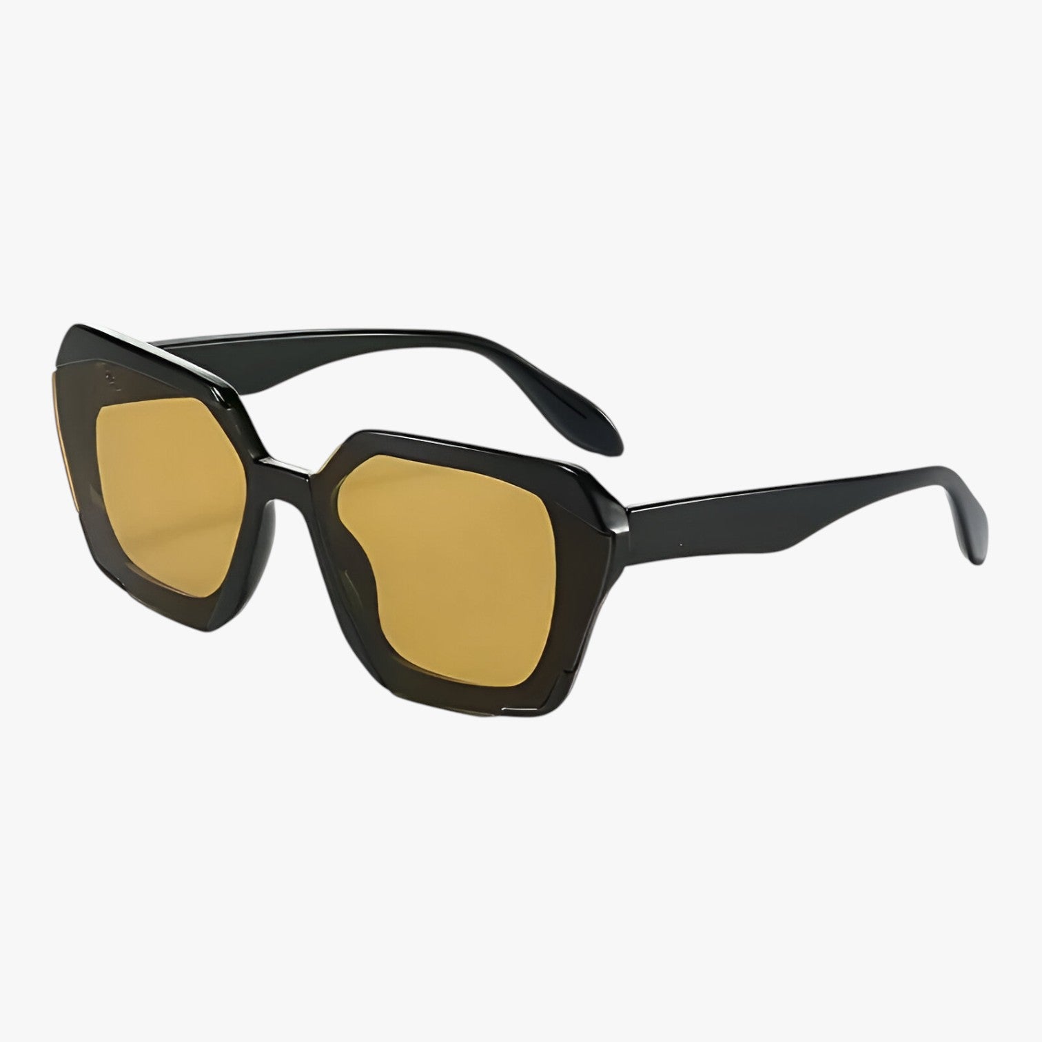 Valerie | Kvinde solbriller med firkantede gradient glas - Sort Gul - women's fashion - {{ product_tags }