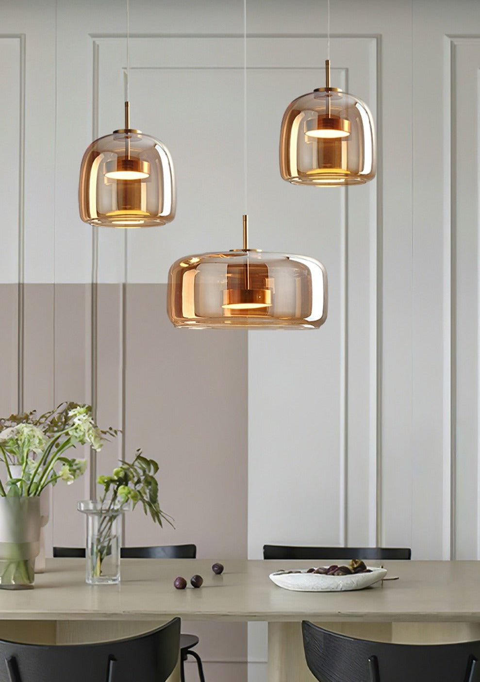 Luksus Glas & Metal Pendellampe - Elegant Hængelys - - Home Decor - {{ product_tags }