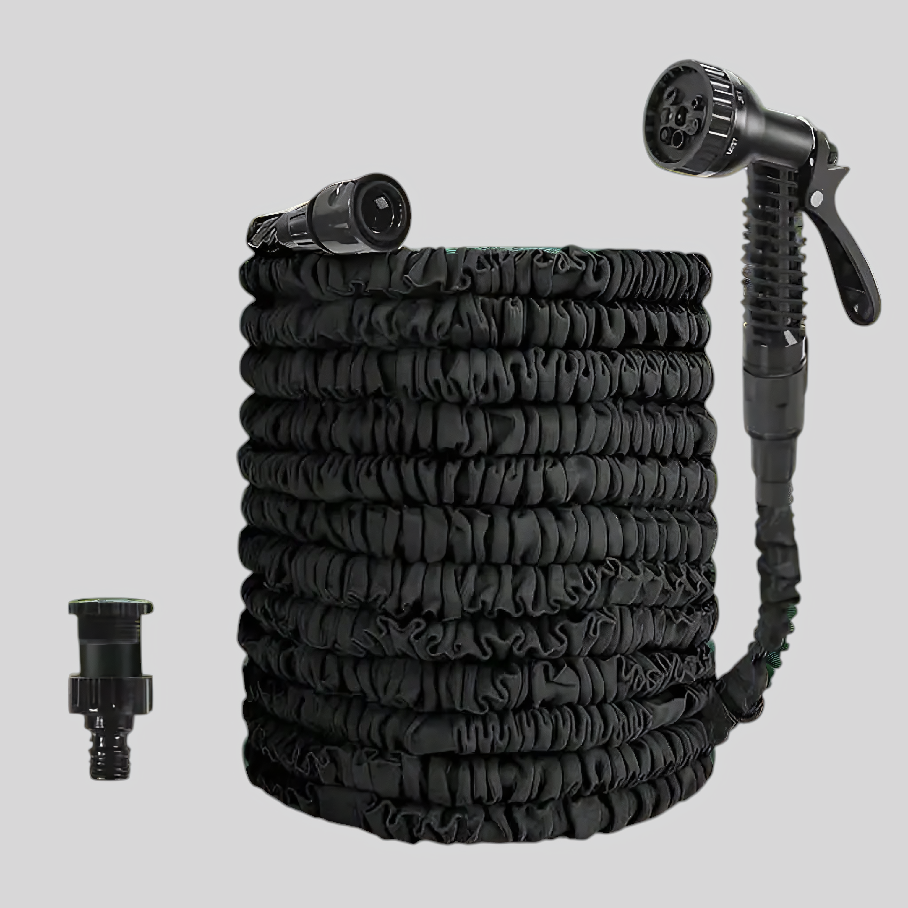 FlexFlow Slange - Udvidelsesbar Haveslange - Kompakt Stil - Knækfri - Sort - Tuin - {{ product_tags }