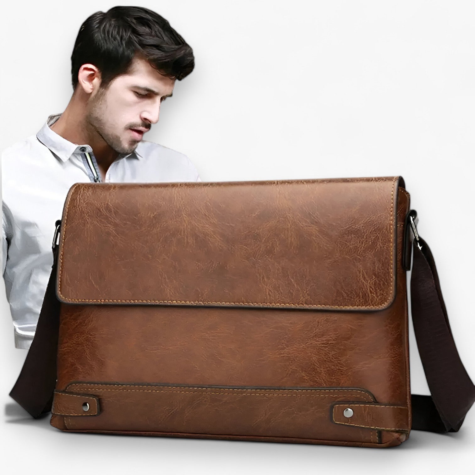 Thiago | Laptoptas i PU-læder med stilfuld erhvervsfunktion - - bags - {{ product_tags }