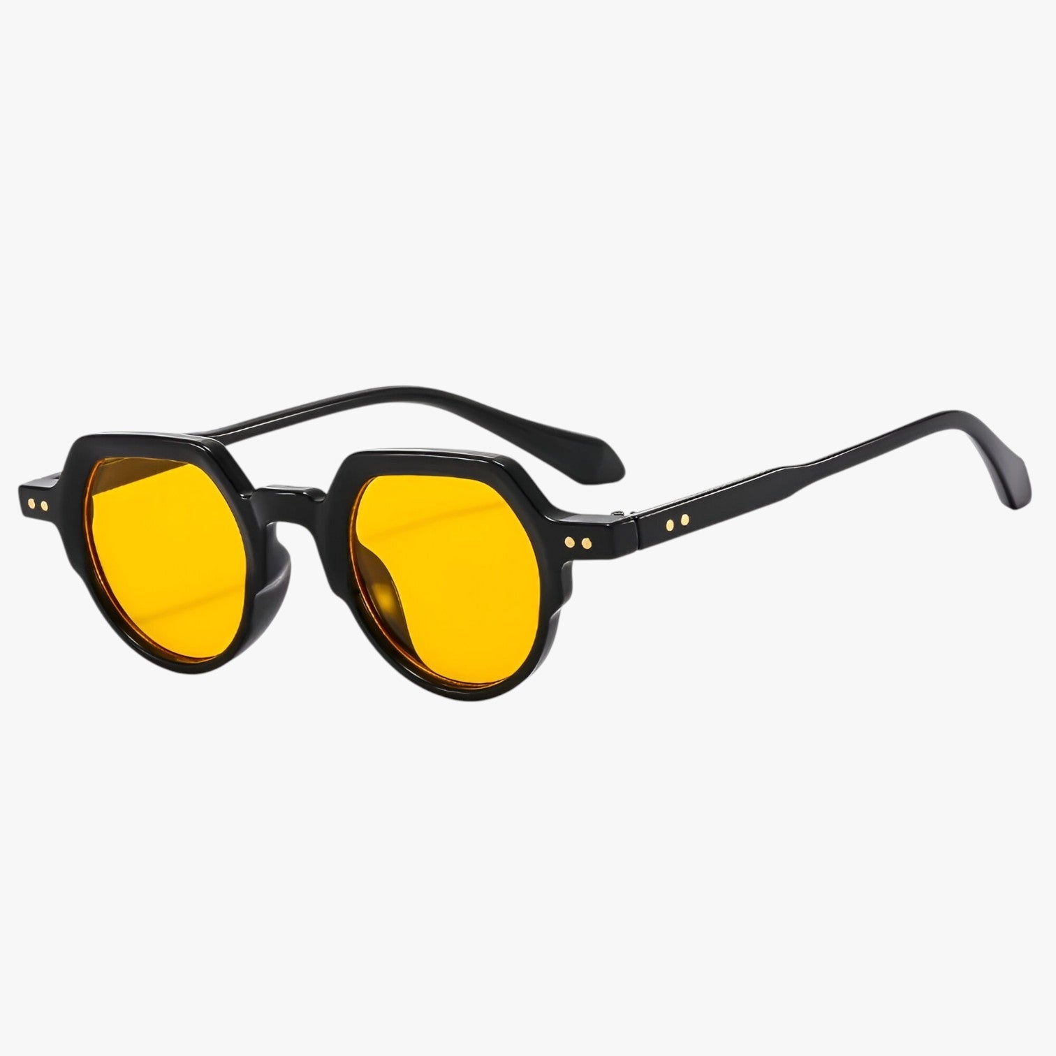 Eden | Punk Solbriller UV400 Uregelmæssig Retro Design med Oceaniske Linser - sort-gul som på billede - men's fashion - {{ product_tags }