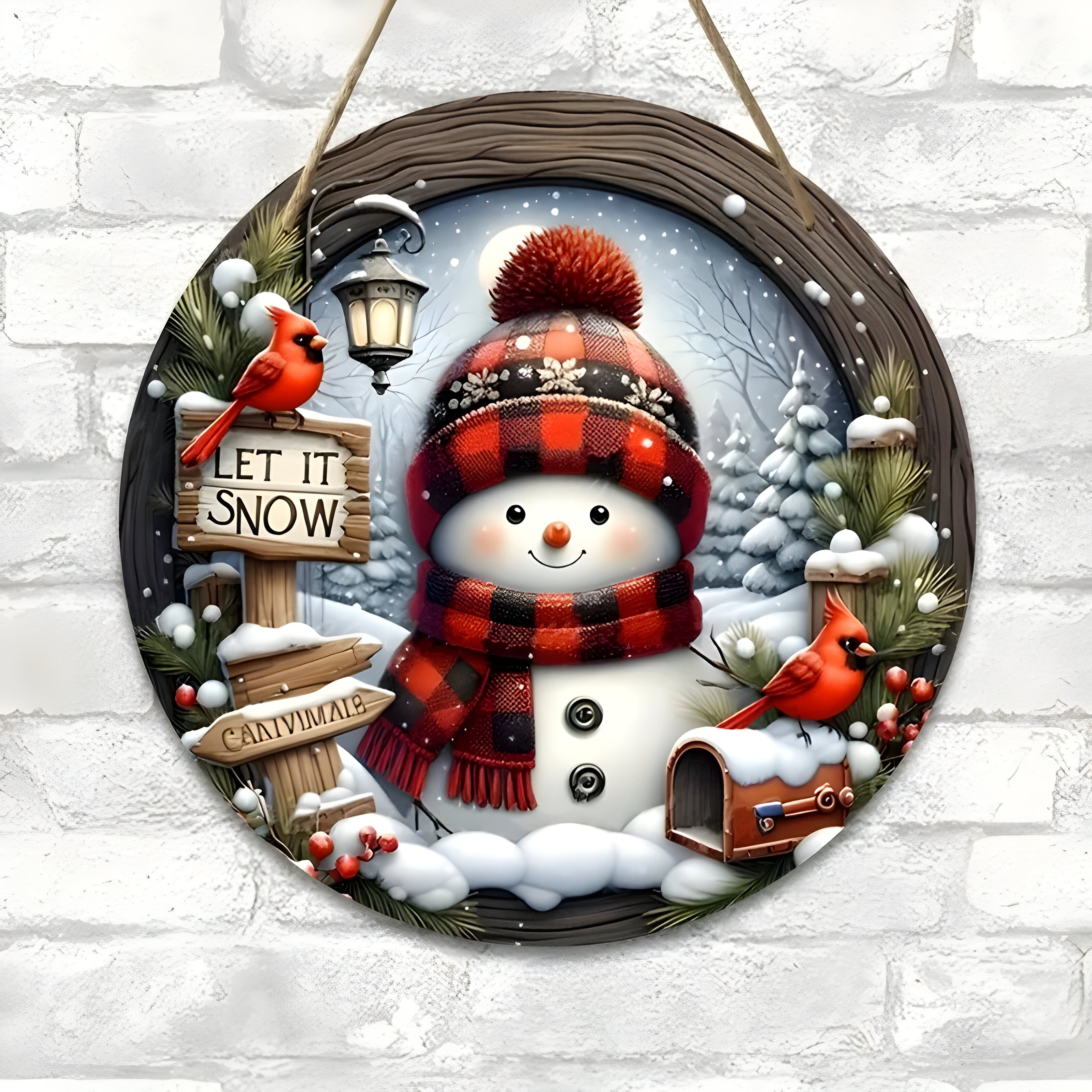 Festlig elegance | Julbordsmittstycke i akrylkrans - Perfekt til væg- eller dørsmykning - 1 styk 20 cm - christmas - {{ product_tags }