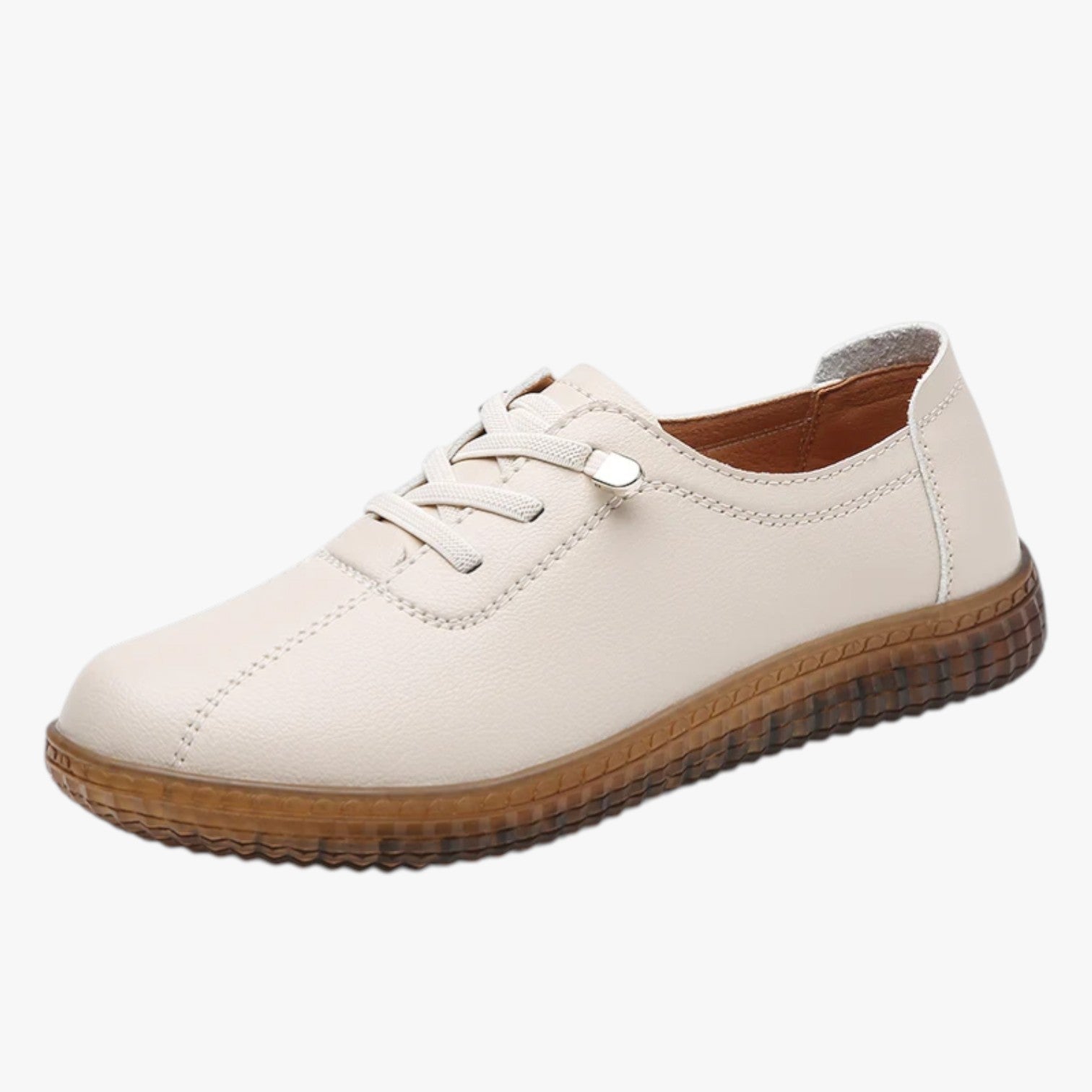 Alena | Sneakers i ægte læder: bløde, åndbare og perfekte til sommeren - Creme - Alena | Sneakers i ægte læder: bløde, åndbare og perfekte til sommeren - €25 - {{ product_tags }