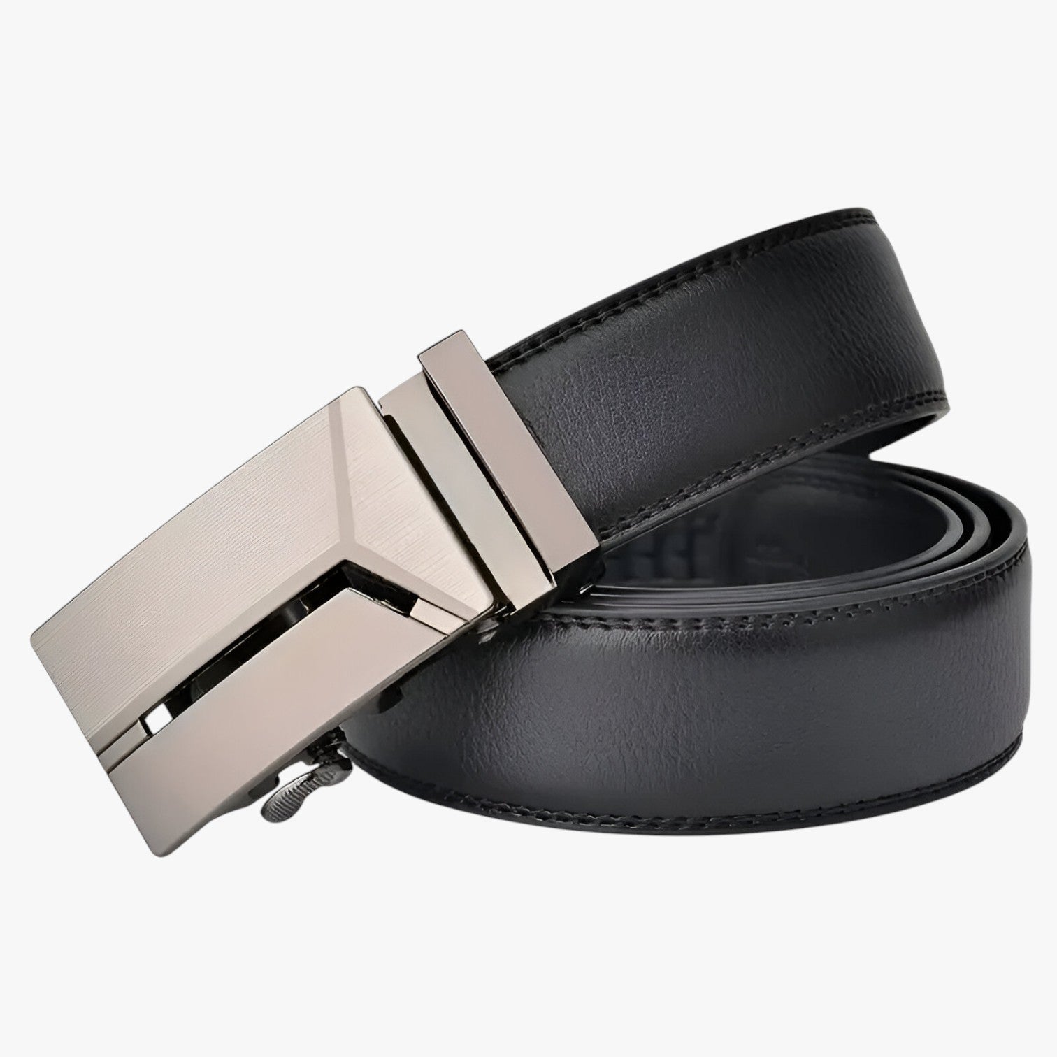 Adonis | Bælte i blødt læder med automatisk spænde - Sort - men's fashion - {{ product_tags }