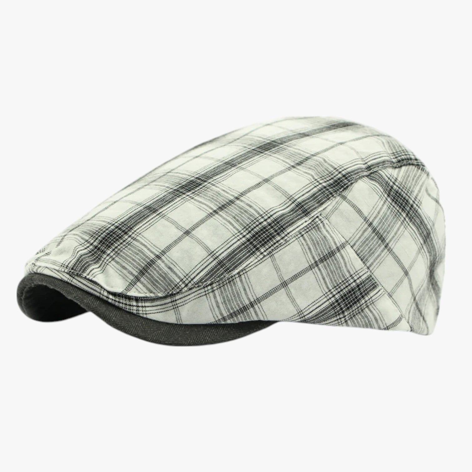 Sevyn | Tartan Retro Kasket i Bomuld - hvid - Sevyn | Tartan Retro Kasket i Bomuld - €25 - {{ product_tags }