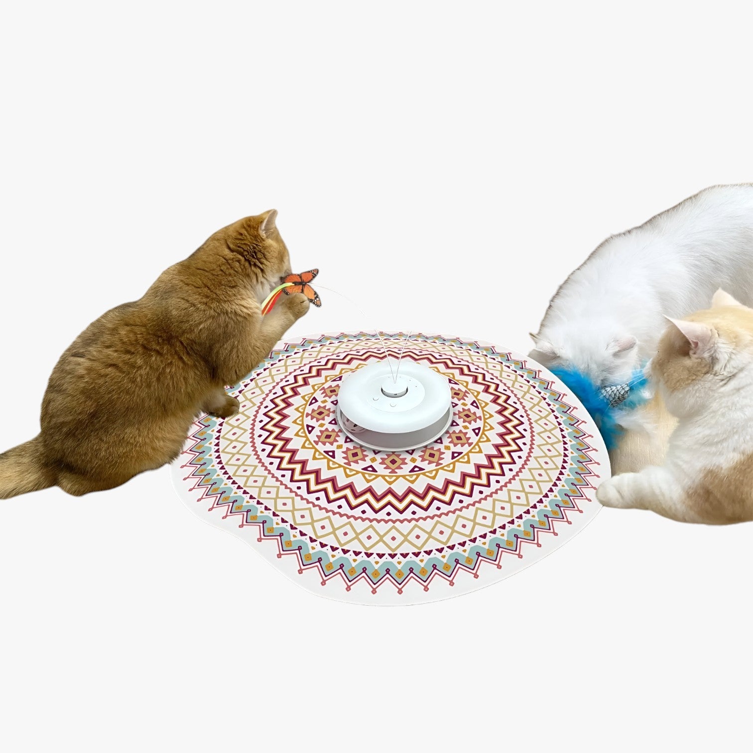 Jacob | Interaktivt 4-i-1 Spil til Katte Genopladeligt, med Sommerfugl og Fjer at Jage - - other - {{ product_tags }