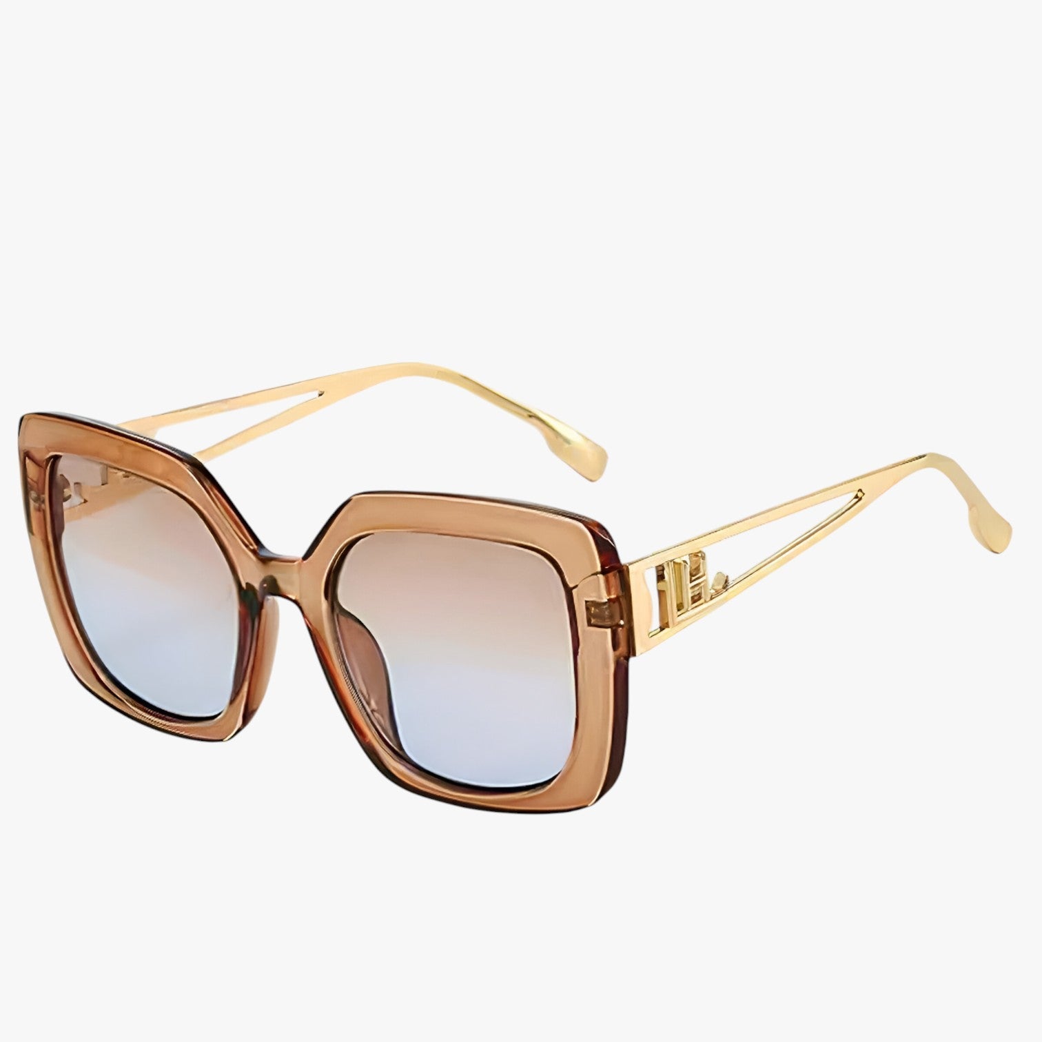 Ensley | Vintage solbrille med gennemsigtigt stel og luksuriøse gradient linser - champagne - watches - {{ product_tags }