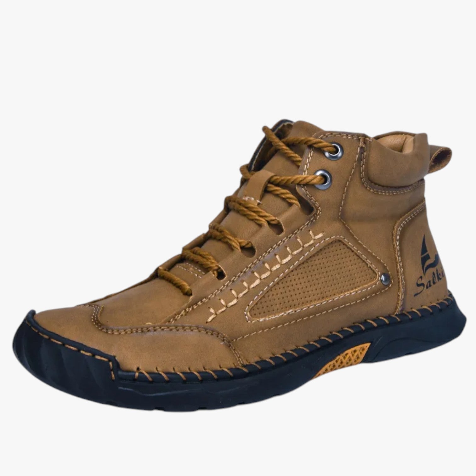 Justin | Håndlavede herresko i læder med åndbart design, casual stil premium - mørkebrun - Justin | Håndlavede herresko i læder med åndbart design, casual stil premium - €25 - {{ product_tags }