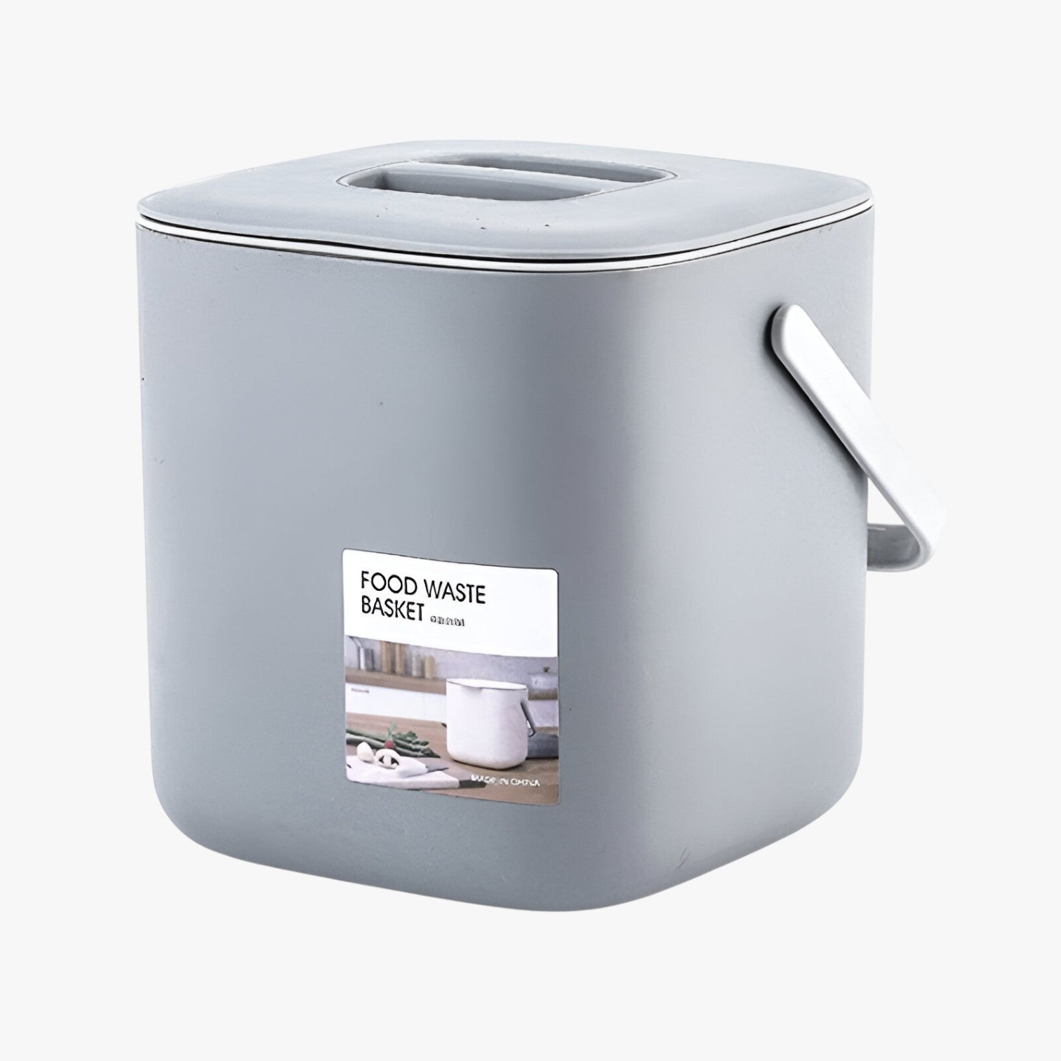 Kristi | Lugtfrie og Nemme Kompostbøtte med låg - Grå - house & garden - {{ product_tags }