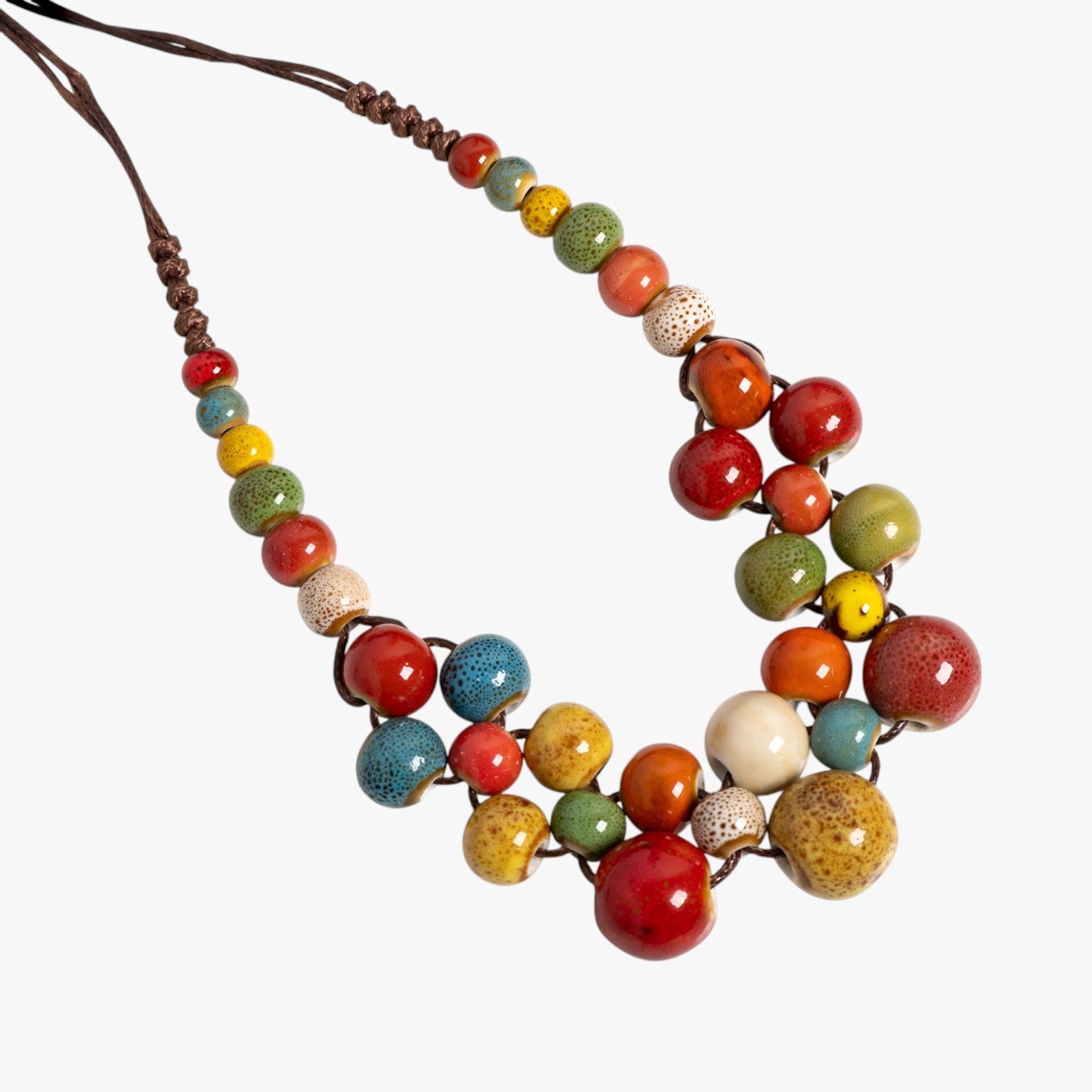 Talia | Farverig håndlavet keramik halskæde – Unik boho-udtalelse - - women's fashion - {{ product_tags }