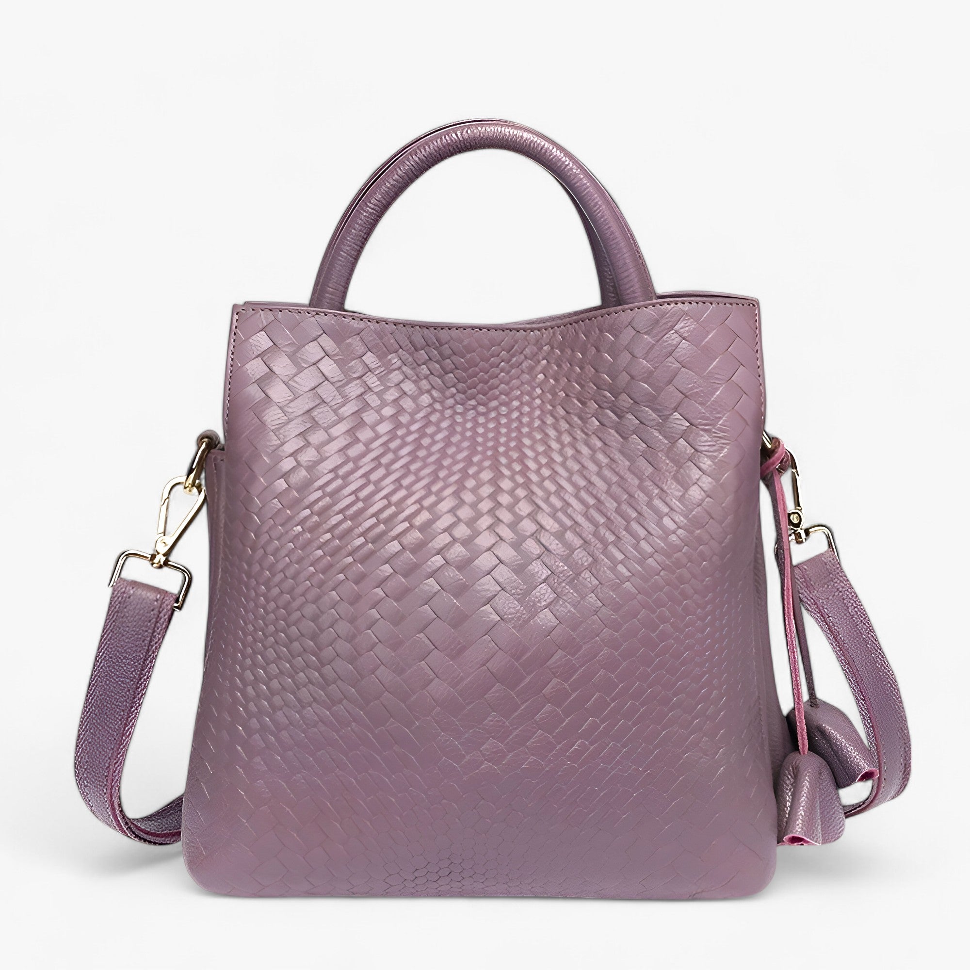 Cornelia - Lædertaske i luksuriøst kraftigt læder - elegant og holdbar - farve Taro - bags - {{ product_tags }