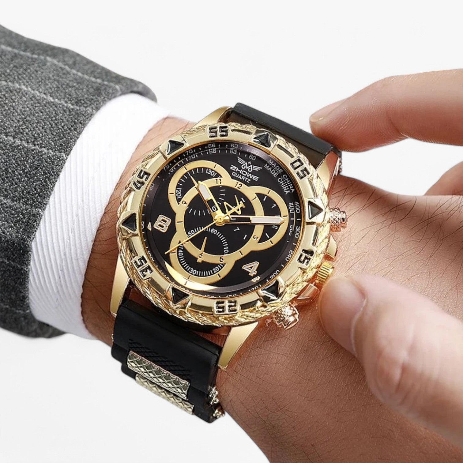 Renato | Stilfuld Sportur med Komfortabel Silikone Rem - - watches - {{ product_tags }