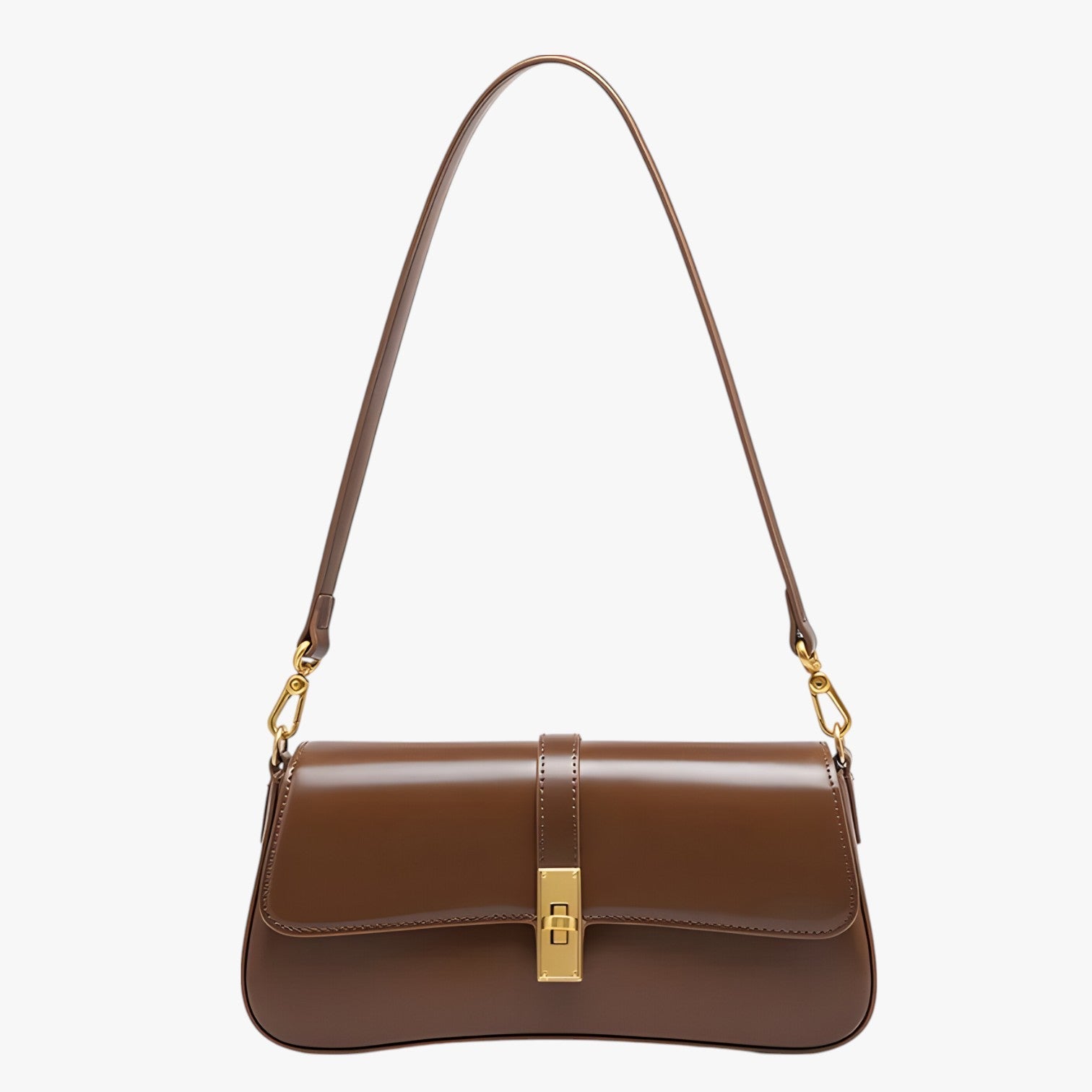 Alaia | Baguette Taske i Ægte Læder af Eksklusiv Kvalitet - Kaffe - Alaia | Baguette Taske i Ægte Læder af Eksklusiv Kvalitet - €25 - {{ product_tags }