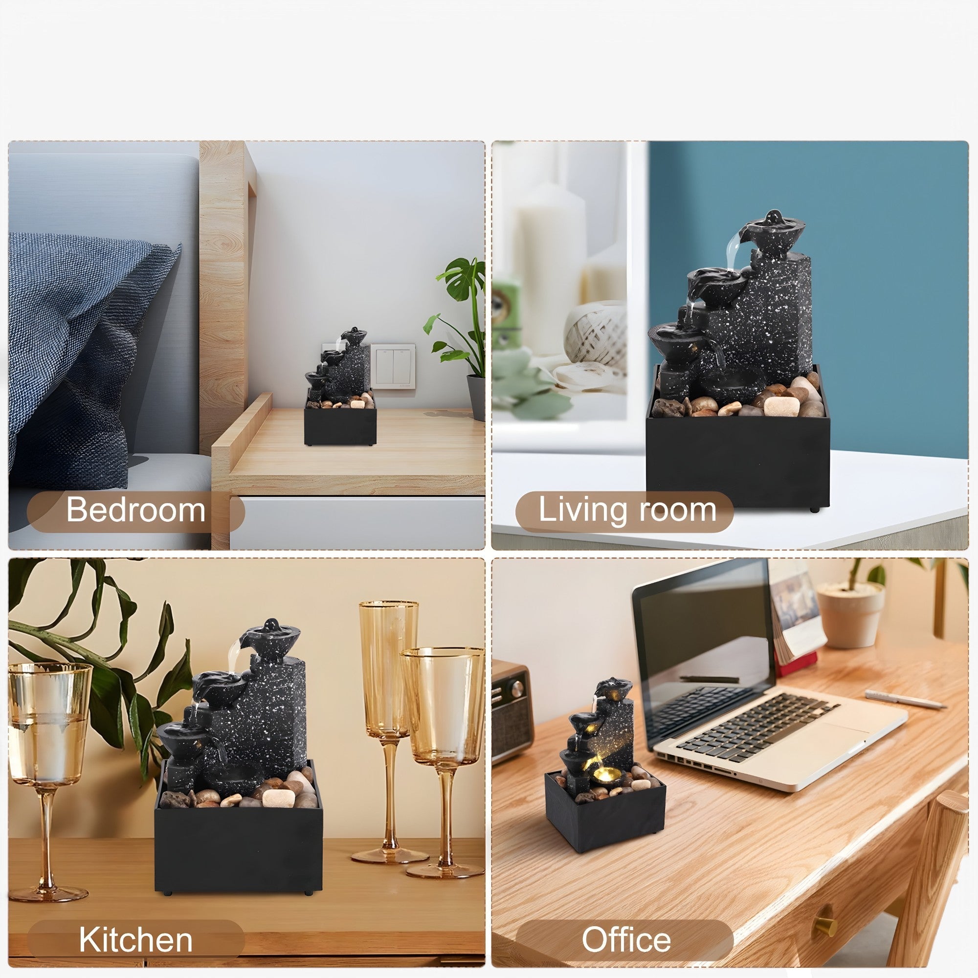 Camilia | Beroligende vandfaldskilde – afslapning til hjemmet og kontoret - - house & garden - {{ product_tags }