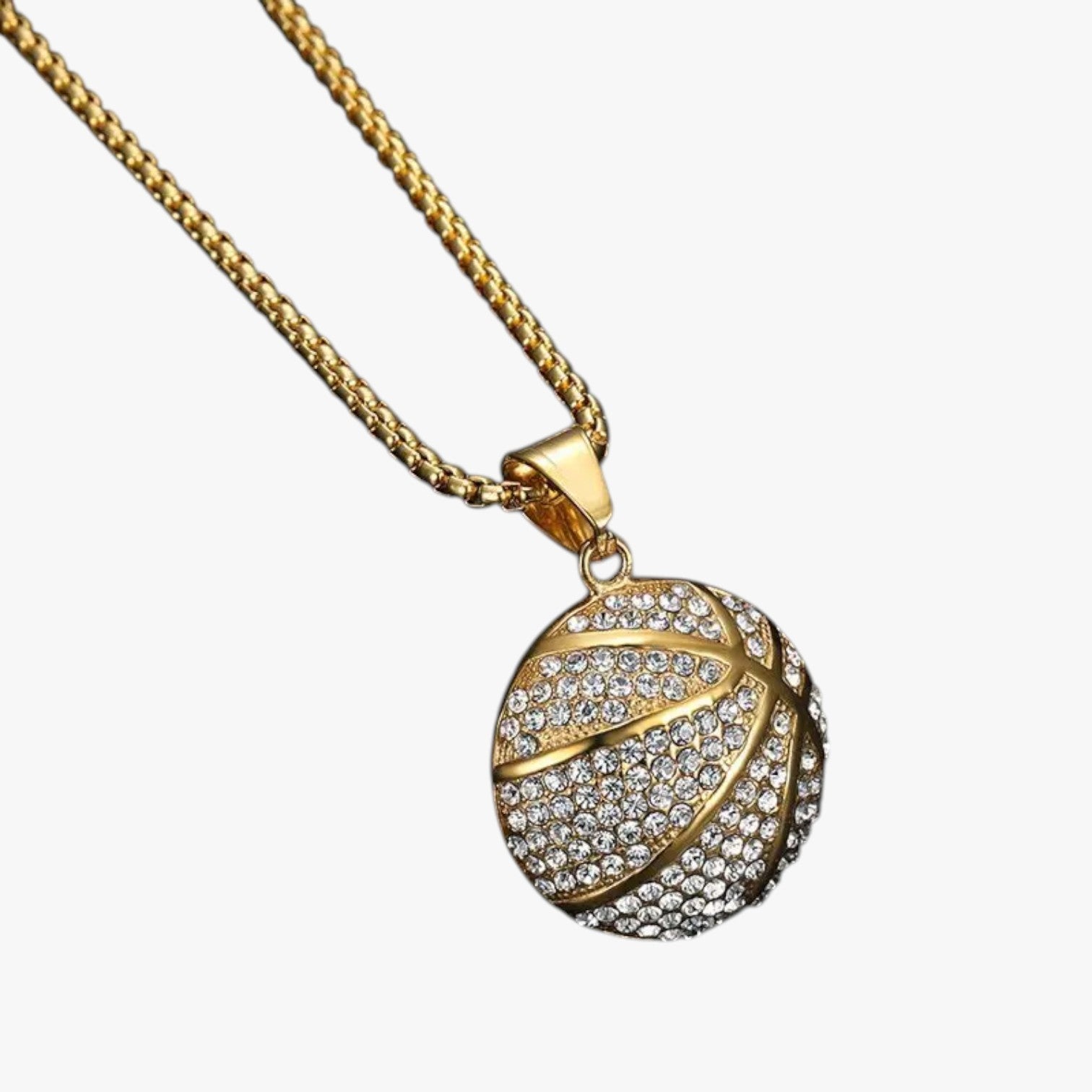 Kenji | Guldplads halskæde med basket hip hop design - - other - {{ product_tags }