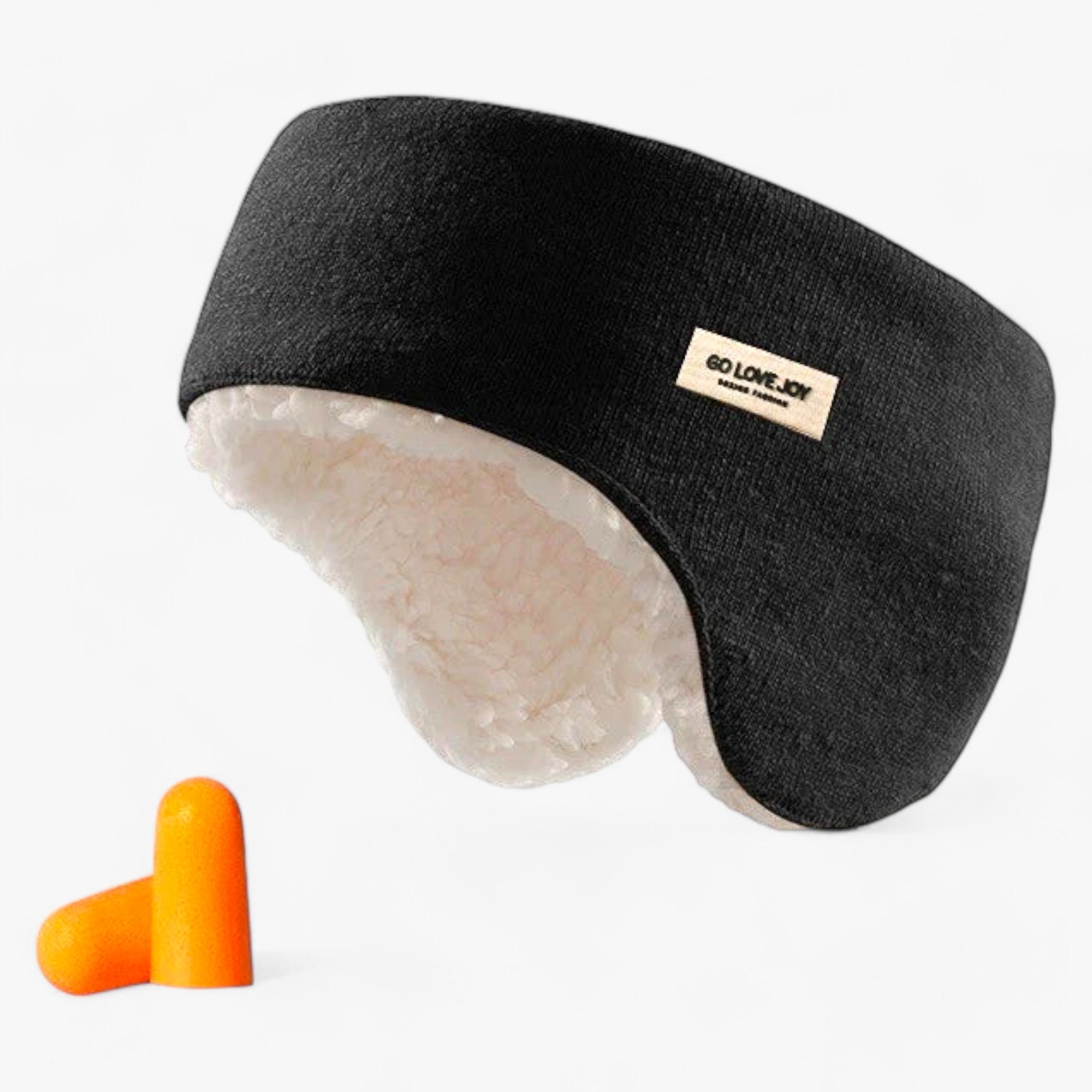 Agatha | Lydisolerede ørepropper i pels - behagelige og støjreducerende - Sort (med ørepropper) - winter - {{ product_tags }