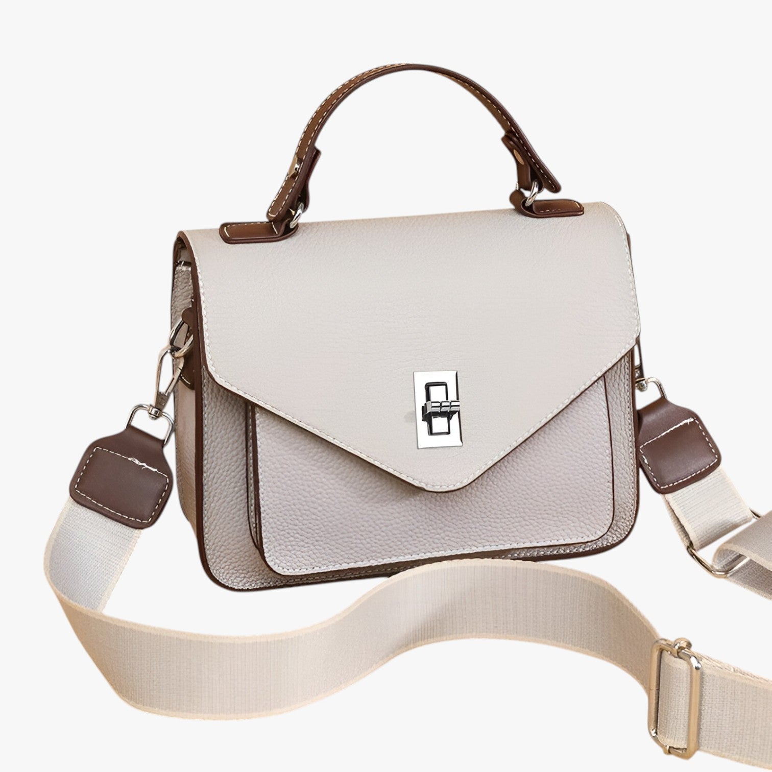 Valerie | Luksuslædertaske i ægte læder - khaki - bags - {{ product_tags }