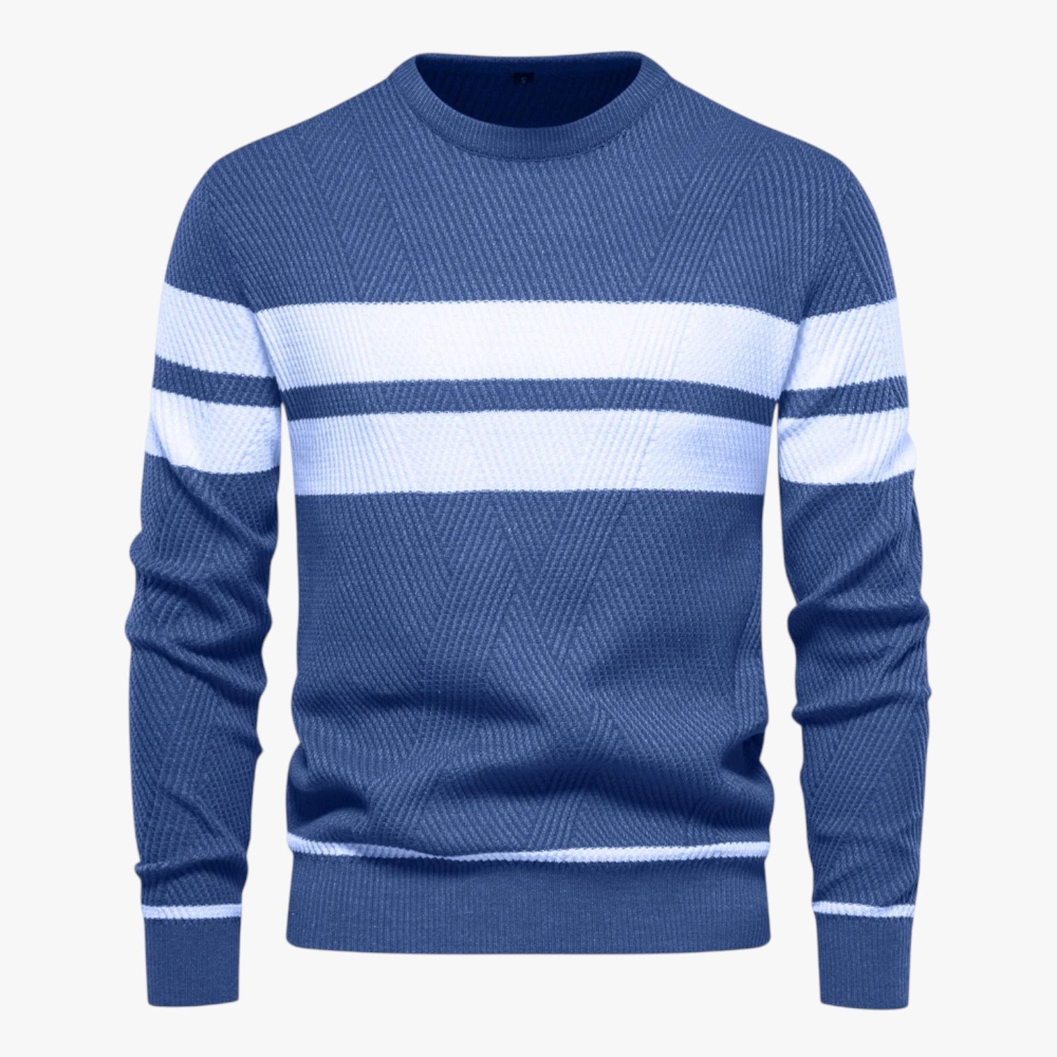 Adam | Efterårssweater til mænd med varm pasform og elegant floral stil - Mørk Blå - Adam | Efterårssweater til mænd med varm pasform og elegant floral stil - €25 - {{ product_tags }