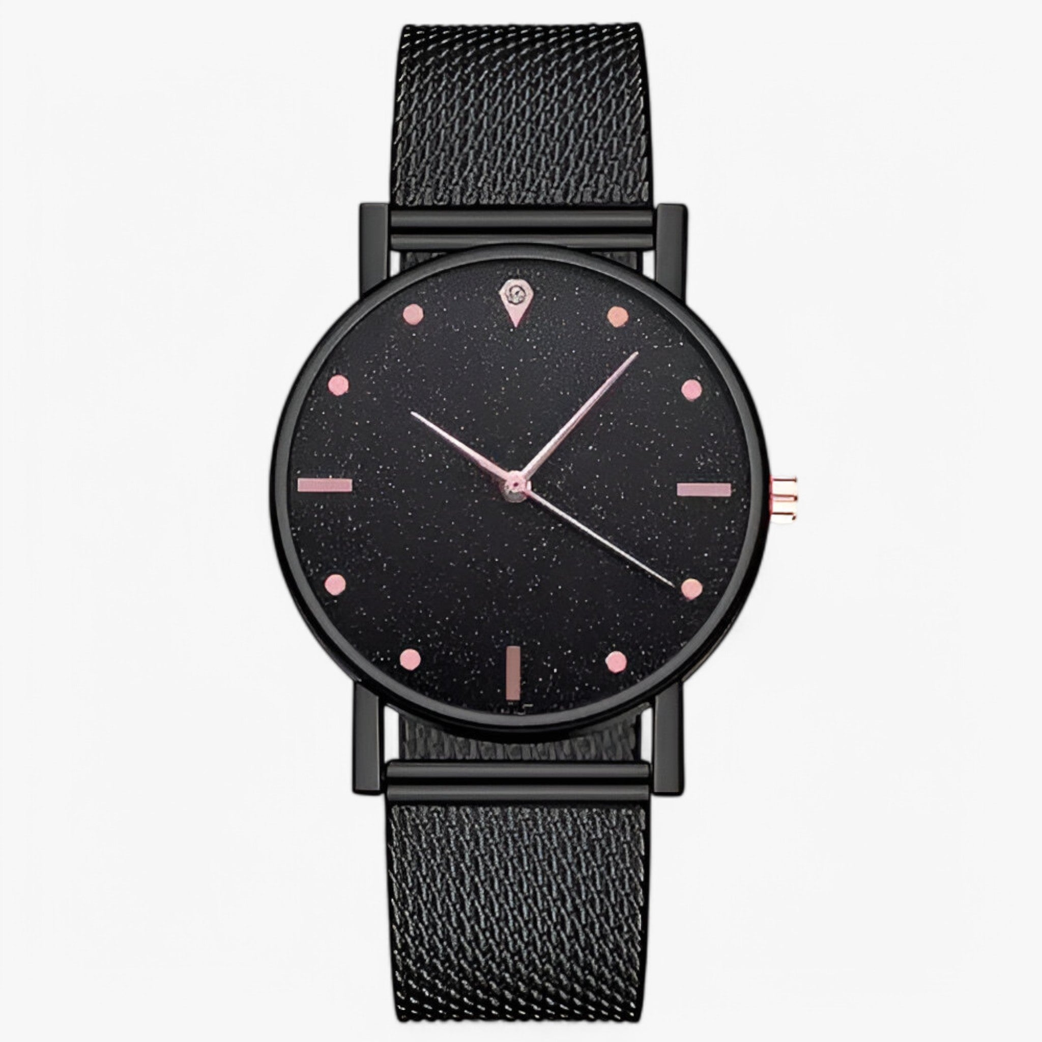Karina | Elegant rosa guldur med hjerteformet urskive - Sort-3 - watches - {{ product_tags }