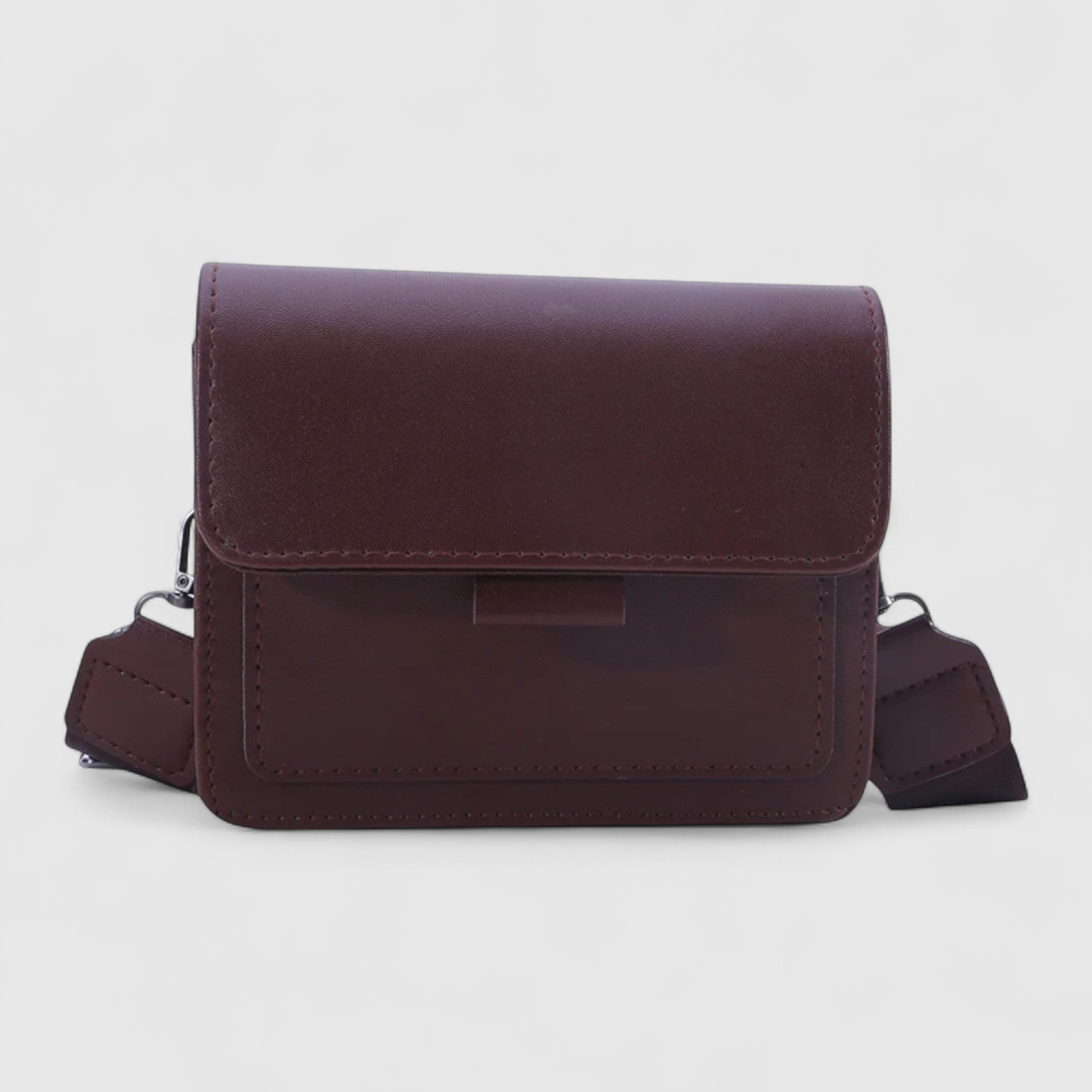 Clara | Retro og Rummelig Skuldertaske med Bred Rem - mørkebrun - bags - {{ product_tags }